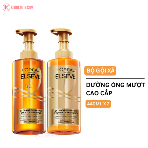 Bộ Gội Xả L'Oreal Dưỡng Tóc Suôn Mượt Tóc Cao Cấp 440mlx2